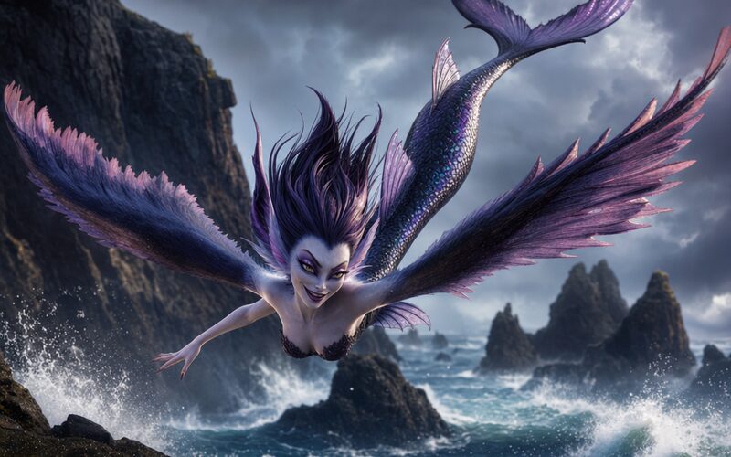 Siréna — 3D animák ilustrace