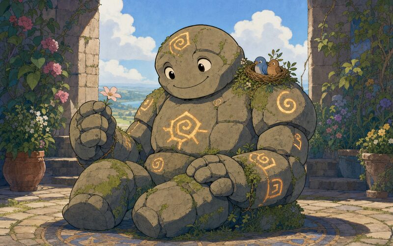 Golem — 2D animák ilustrace