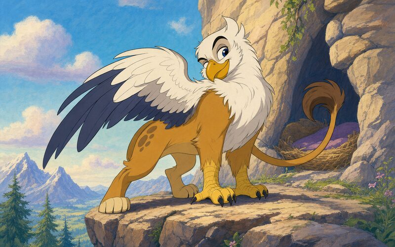 Grif — 2D animák ilustrace