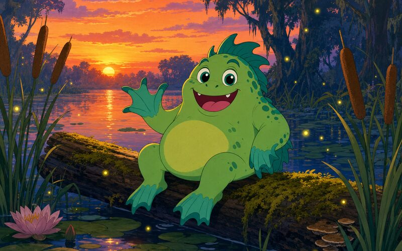 Utopenec — 2D animák ilustrace