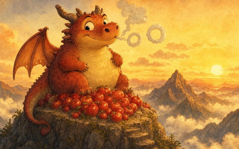 Drak — Pohádková ilustrace