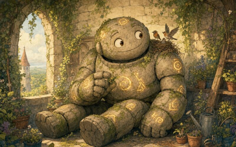 Golem — Pohádková ilustrace