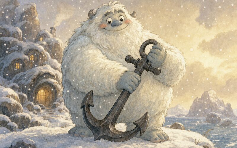 Ledový obr — Pohádková ilustrace