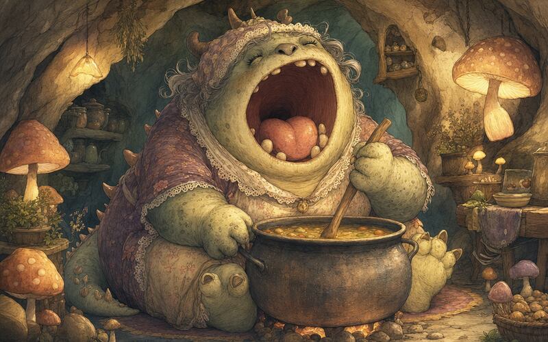 Požíračka — Pohádková ilustrace