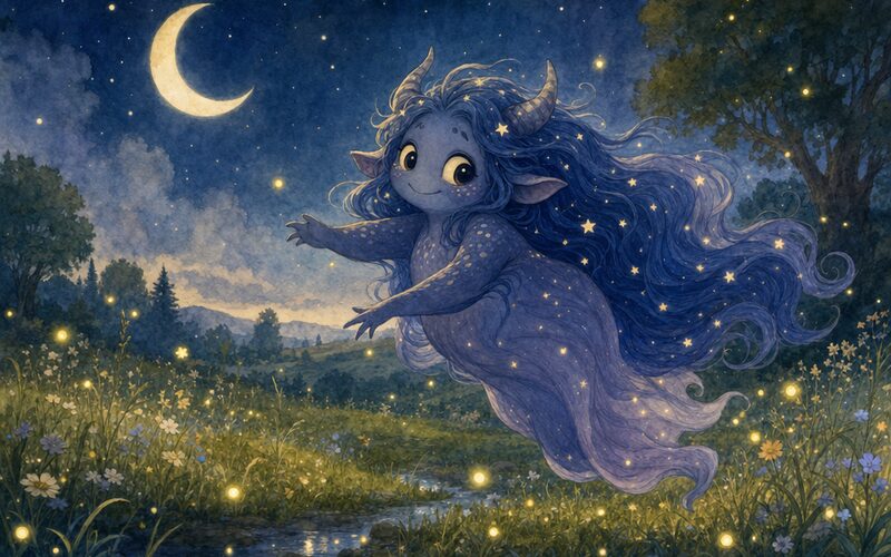 Půlnočnice — Pohádková ilustrace