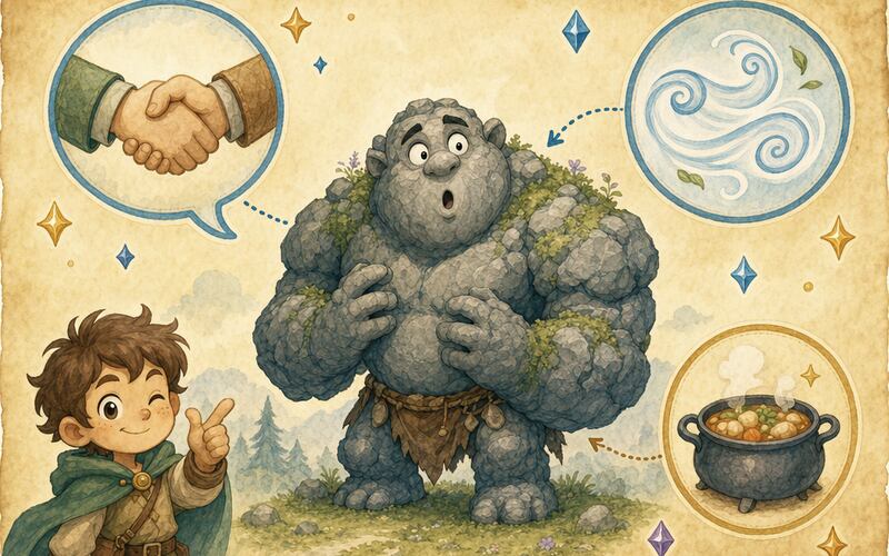 Skalní troll — pohádkový obrázkový návod