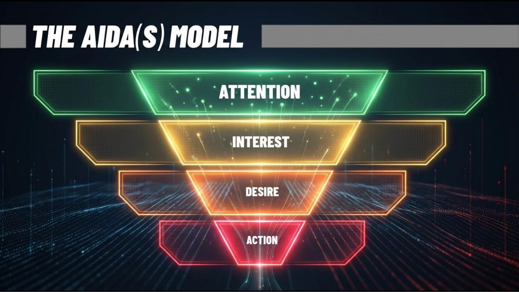 Model AIDA(S) — trychtýř od pozornosti po akci
